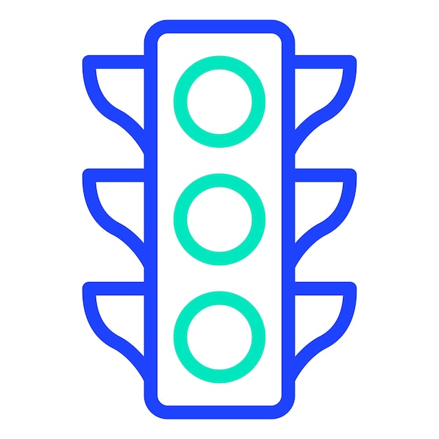 Ilustración del diseño del icono vectorial de los semáforos