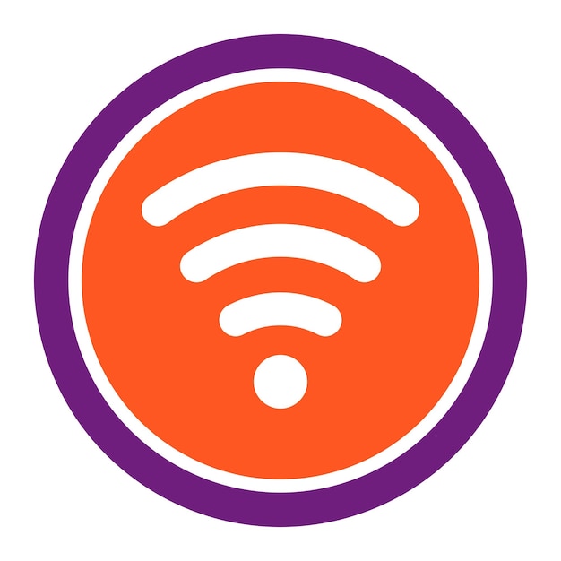 Ilustración del diseño del icono vectorial de la señal Wi-Fi