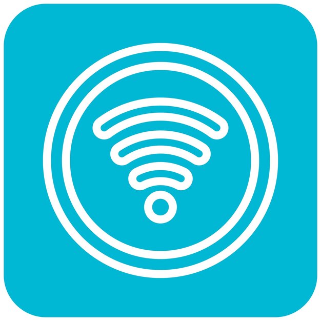 Ilustración del diseño del icono vectorial de la señal Wi-Fi