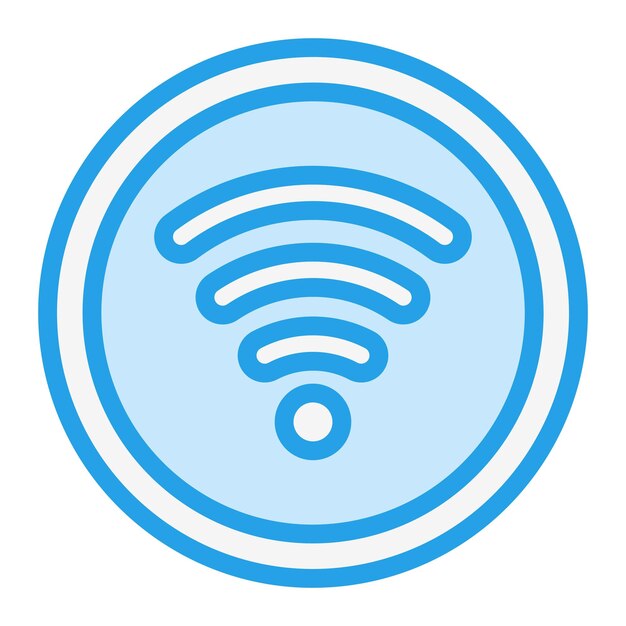 Ilustración del diseño del icono vectorial de la señal Wi-Fi
