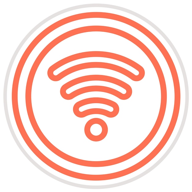 Ilustración del diseño del icono vectorial de la señal Wi-Fi