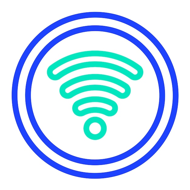 Ilustración del diseño del icono vectorial de la señal Wi-Fi