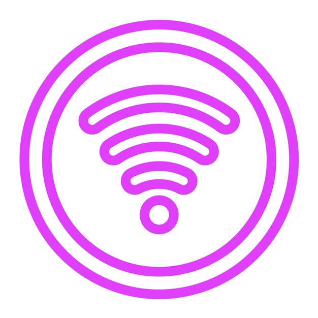 Ilustración del diseño del icono vectorial de la señal Wi-Fi