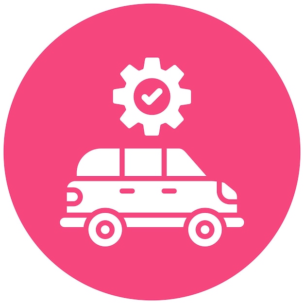Ilustración del diseño del icono vectorial del servicio de automóviles
