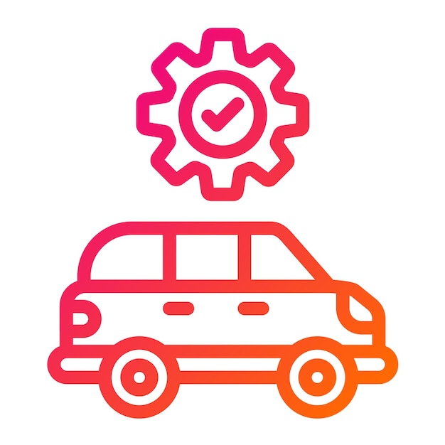 Ilustración del diseño del icono vectorial del servicio de automóviles
