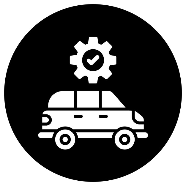 Ilustración del diseño del icono vectorial del servicio de automóviles