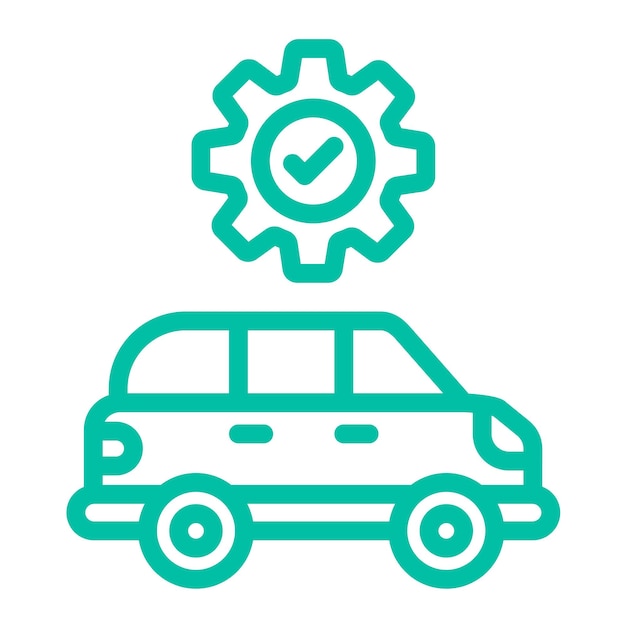 Ilustración del diseño del icono vectorial del servicio de automóviles