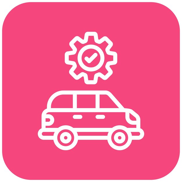 Ilustración del diseño del icono vectorial del servicio de automóviles