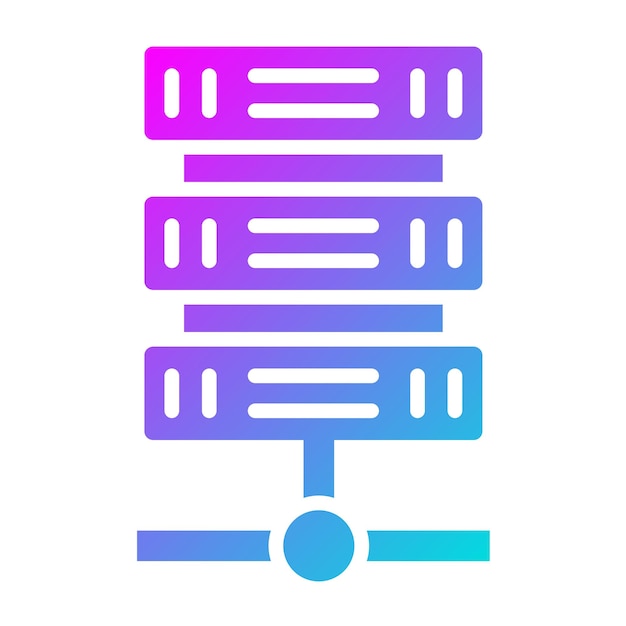 Ilustración del diseño del icono vectorial del servidor