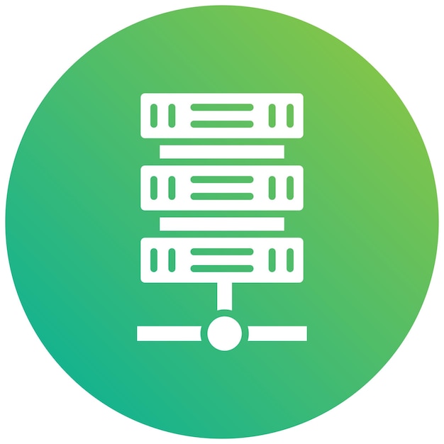 Ilustración del diseño del icono vectorial del servidor