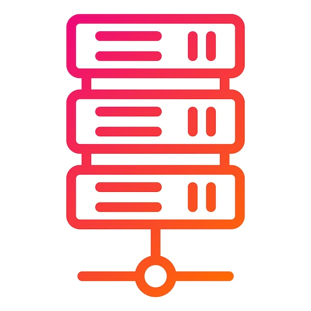 Ilustración del diseño del icono vectorial del servidor