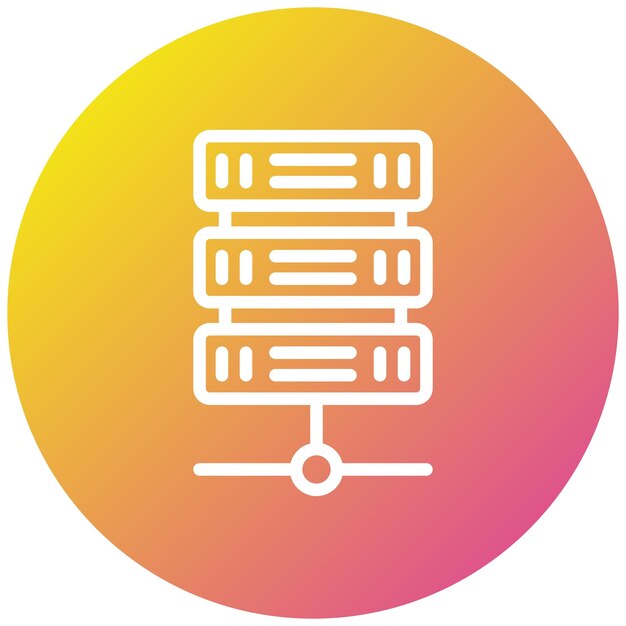 Ilustración del diseño del icono vectorial del servidor