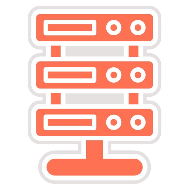Ilustración del diseño del icono vectorial del servidor