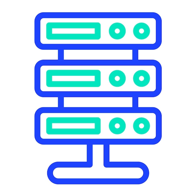 Ilustración del diseño del icono vectorial del servidor