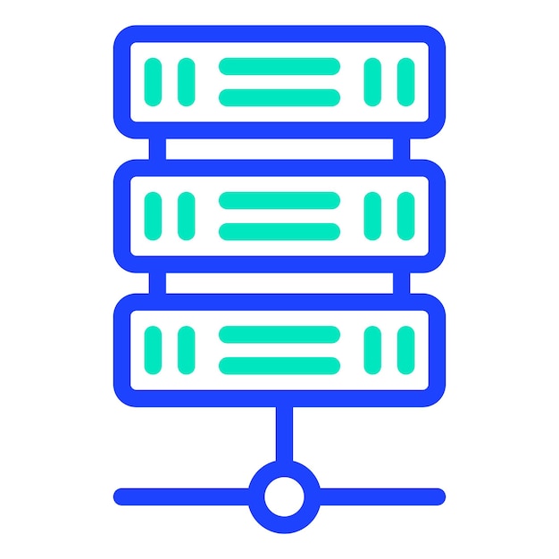 Ilustración del diseño del icono vectorial del servidor