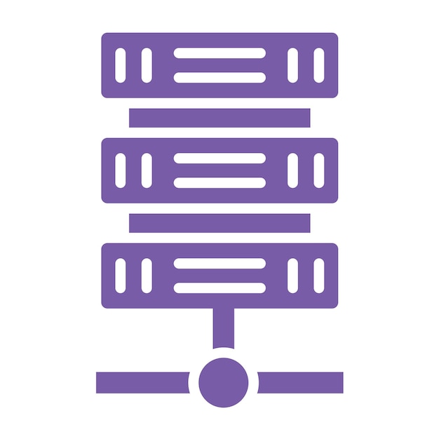 Ilustración del diseño del icono vectorial del servidor