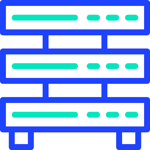 Ilustración del diseño del icono vectorial del servidor
