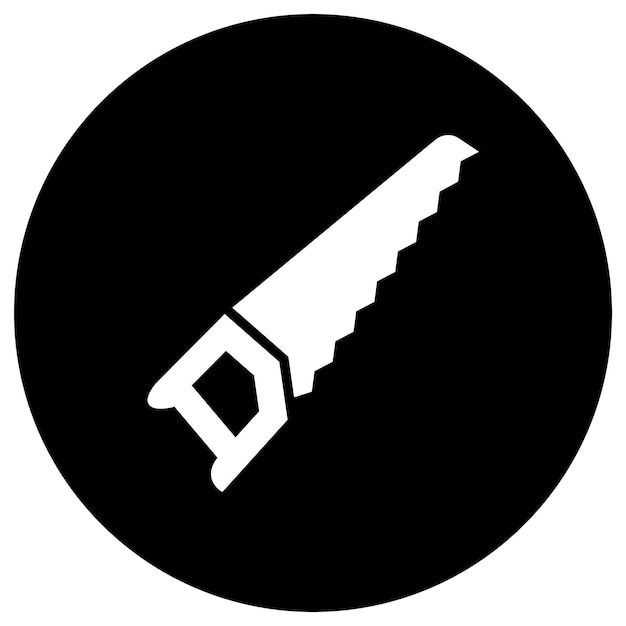 Ilustración del diseño del icono vectorial de la sierra de mano