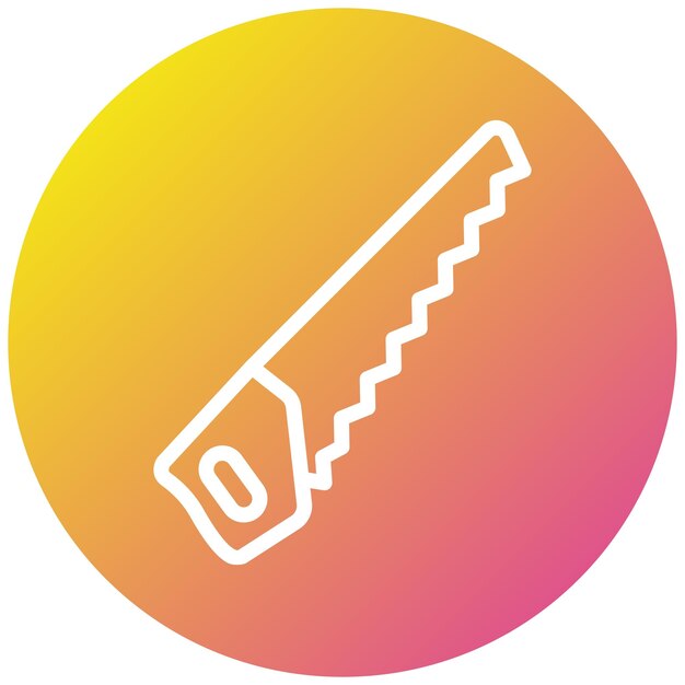Ilustración del diseño del icono vectorial de la sierra