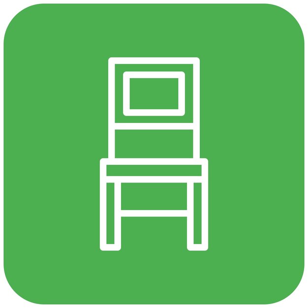 Ilustración del diseño del icono vectorial de la silla