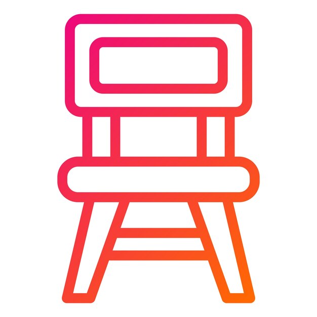 Ilustración del diseño del icono vectorial de la silla