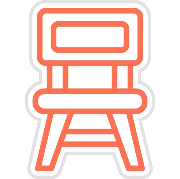 Ilustración del diseño del icono vectorial de la silla