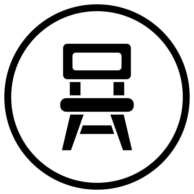 Ilustración del diseño del icono vectorial de la silla