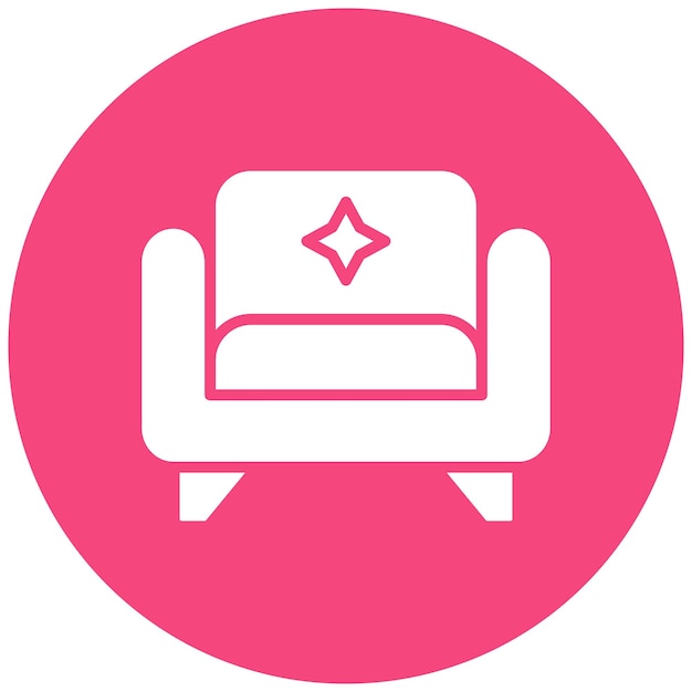 Ilustración del diseño del icono vectorial del sillón