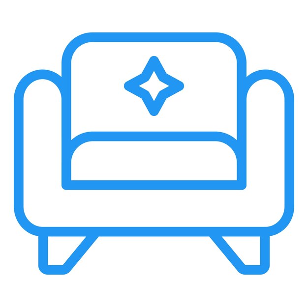 Ilustración del diseño del icono vectorial del sillón
