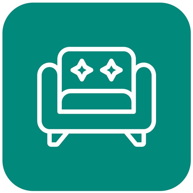 Ilustración del diseño del icono vectorial del sillón