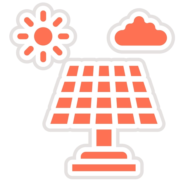Ilustración del diseño del icono vectorial del sistema solar