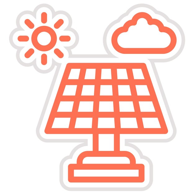 Ilustración del diseño del icono vectorial del sistema solar