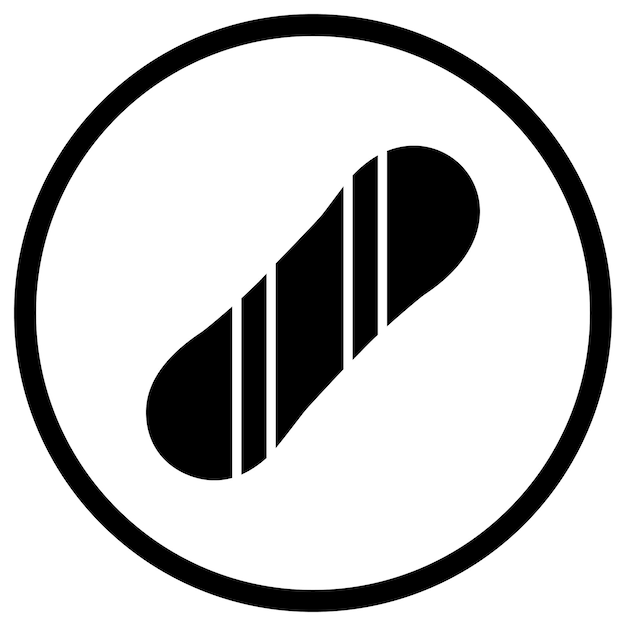 Ilustración del diseño del icono vectorial de snowboard