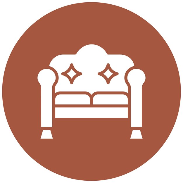 Ilustración del diseño del icono vectorial del sofá