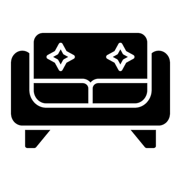 Ilustración del diseño del icono vectorial del sofá