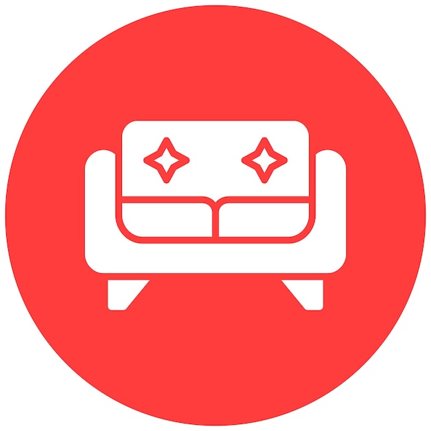Ilustración del diseño del icono vectorial del sofá