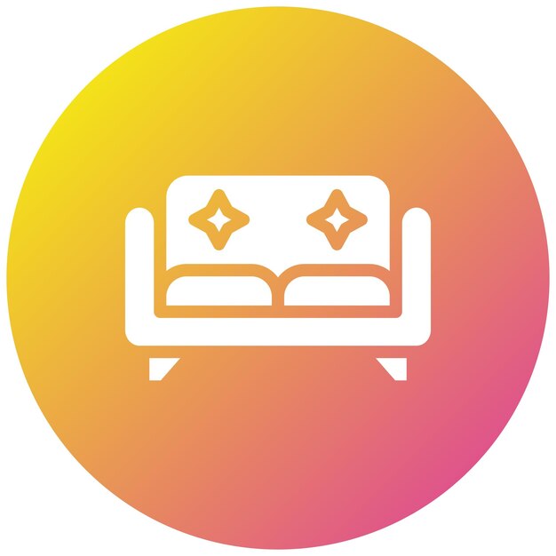 Ilustración del diseño del icono vectorial del sofá