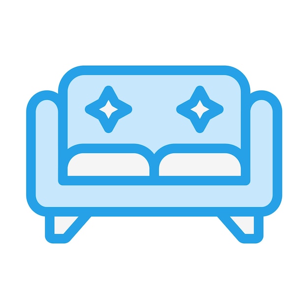 Ilustración del diseño del icono vectorial del sofá