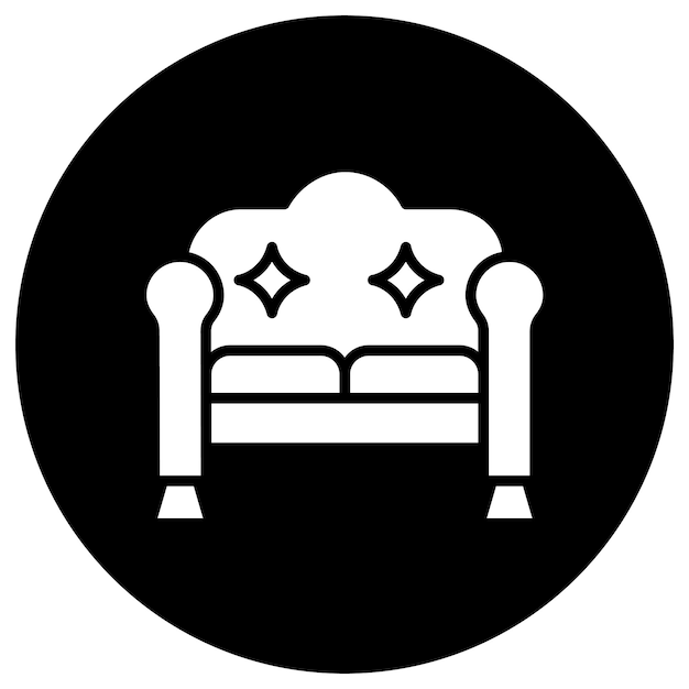 Ilustración del diseño del icono vectorial del sofá