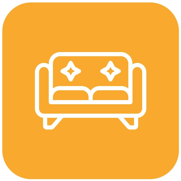 Ilustración del diseño del icono vectorial del sofá