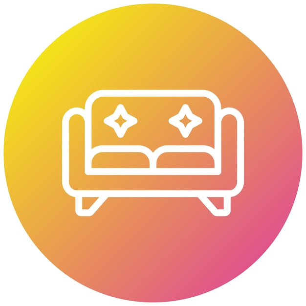 Ilustración del diseño del icono vectorial del sofá