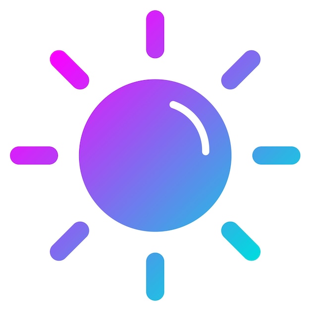 Ilustración del diseño del icono vectorial del sol