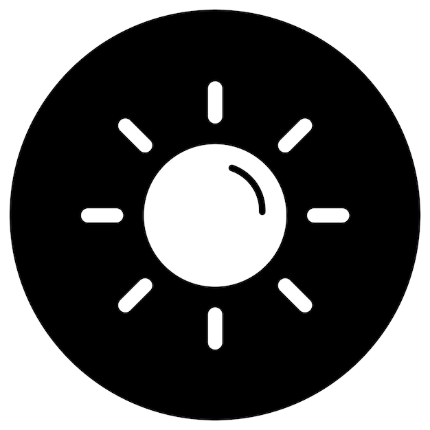 Ilustración del diseño del icono vectorial del sol