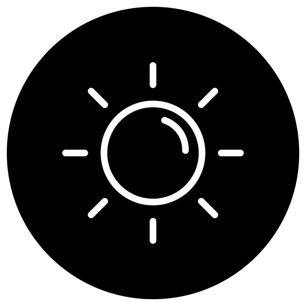 Ilustración del diseño del icono vectorial del sol