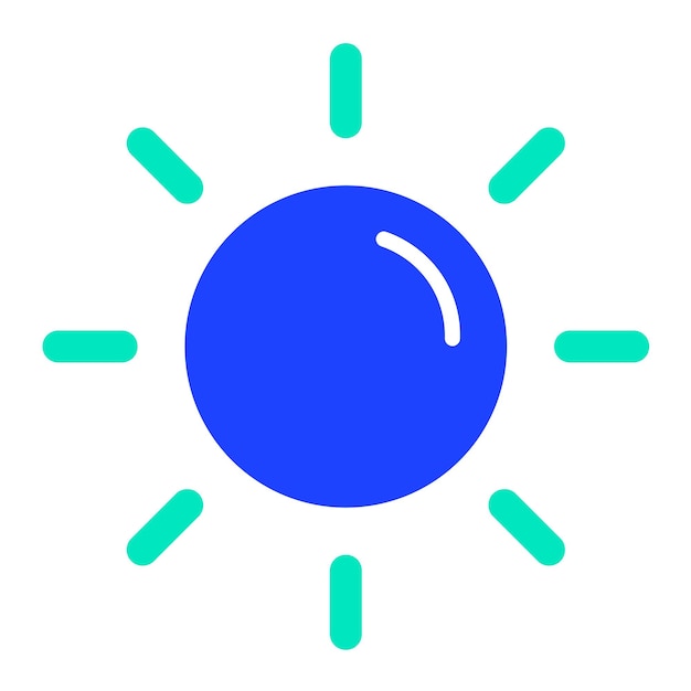 Ilustración del diseño del icono vectorial del sol