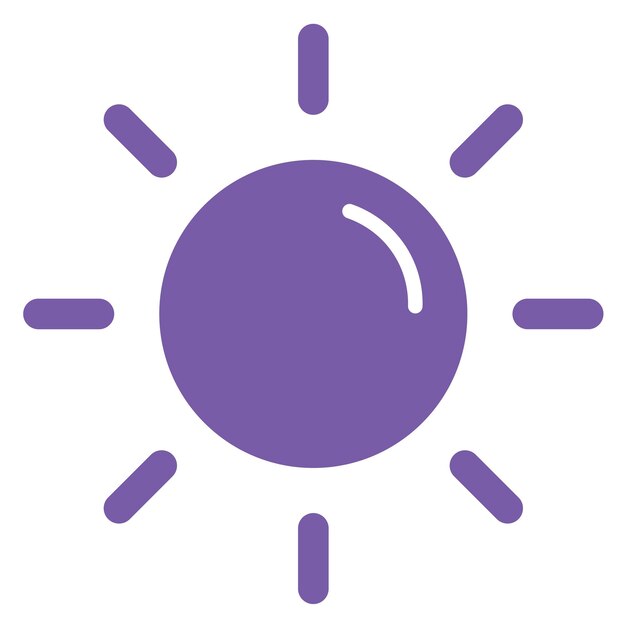 Ilustración del diseño del icono vectorial del sol