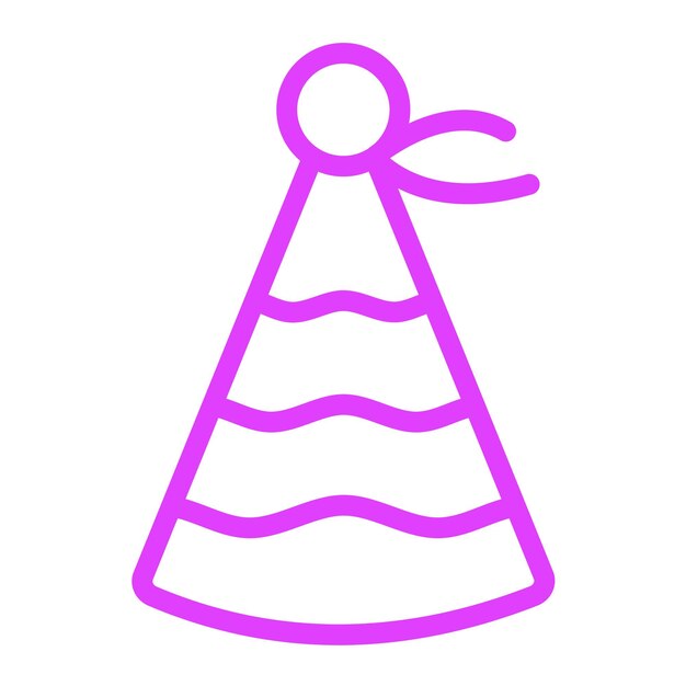 Ilustración del diseño del icono vectorial del sombrero de la fiesta
