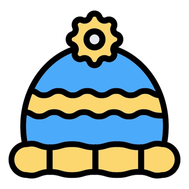 Vector ilustración del diseño del icono vectorial del sombrero de invierno