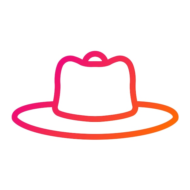 Ilustración del diseño del icono vectorial del sombrero