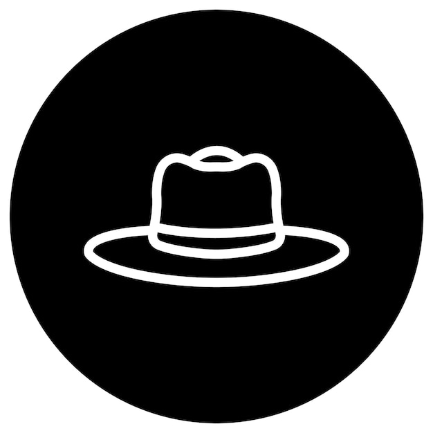 Ilustración del diseño del icono vectorial del sombrero
